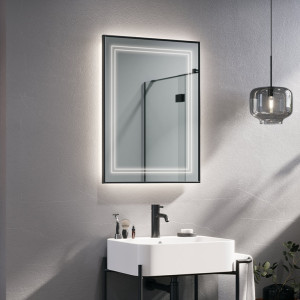 Lustro LED w ramie aluminiowej Alma