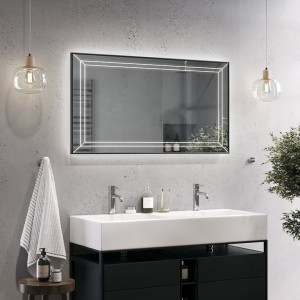 Badrumsspegel Aluminiumram Laris LED