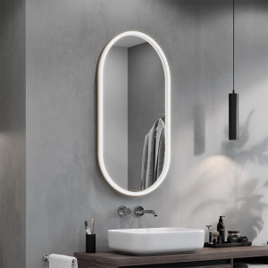 Miroir dans le cadre avec éclairage LED Koria Alu-Acrylic S