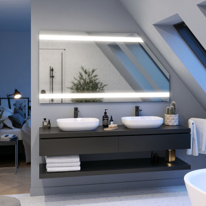 Mirror LED sloping ceiling Panam 2