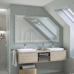 Specchio LED per mansarda Atne 2