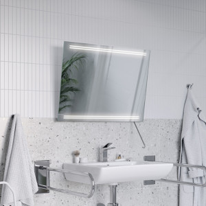 Lutande LED-spegel Linesso Med