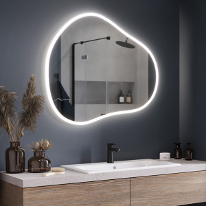Badrumsspegel med LED-belysning Nube Slim