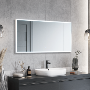 Specchio illuminato a LED con cornice in pietra Tiza Ambiente
