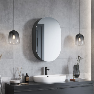 Metal bathroom cabinet with mirror Sevia