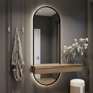 Mirror in frame with LED illumination in two parts Kovia Ambiente
