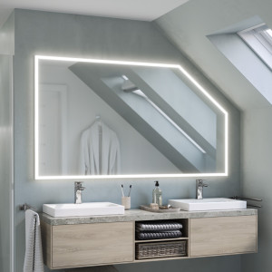Miroir LED grenier Paolo Slim