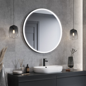 Specchio in cornice con illuminazione LED Sirius Alu-Acrylic S