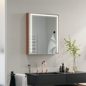 Bathroom cabinet with LED mirror Solea Slim