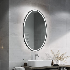 Miroir encadré Oval LED