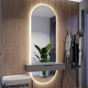 Spiegel mit LED-Beleuchtung in zwei Teilen Simple Kovia Ambiente