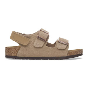 Birkenstock Milano Kids Suede Leather Boys Taupe 1029471 (Narrow)