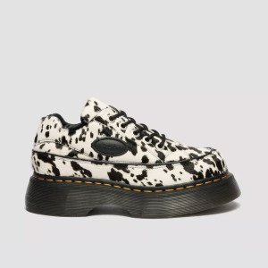 Dr. Martens Buzz 5-Eye Dalmatian Hair On Leather Shoes 42846100
