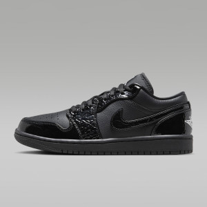 Air Jordan 1 Low SE Patent Elephant Black (Women's) HJ7743-010