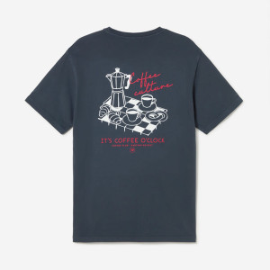 Kaotiko Coffee Time Navy T-shirt AS007-01-G002