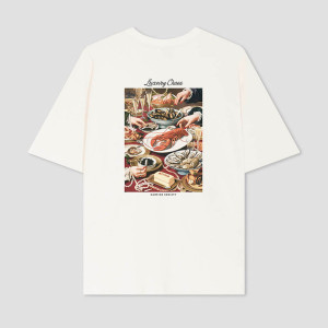 Kaotiko T-shirt Camiseta Luxury Chaos Organic Cotton Ivory AR017-01S-G002