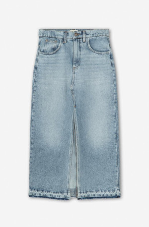 Kaotiko Long Denim Skirt AN039-01-K002