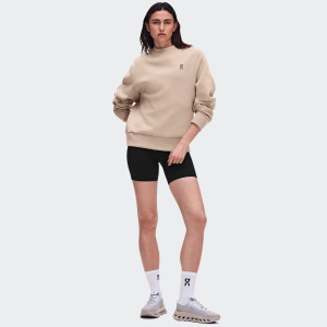 On Damska Bluza Focus Tech Crew Desert 1WF30380603