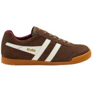 Gola Męskie Sneakersy Harrier Suede Trainers CMA192FI Otter/Off White/Deep Red