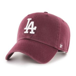 47 Brand Czapka z Daszkiem Los Angeles Dodgers Dark Maroon 47 Clean Up