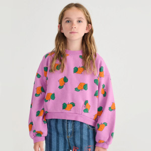 BOBO CHOSES Bluza Dziecięca Cropped Tangerine all over