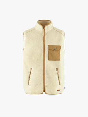 Kamizelka Fjallraven Vardag Pile Fleece Vest Chalk White/Buckwheat Brown