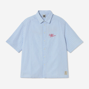 Kaotiko Coffee Culture Blue/White Stripes Shirt AS002-01-1900