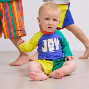 BOBO CHOSES Koszulka do Pływania Joy color block swim T-shirt