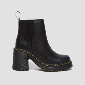 Dr. Martens Spence Leather Flared Heel Chelsea Boots 26440001