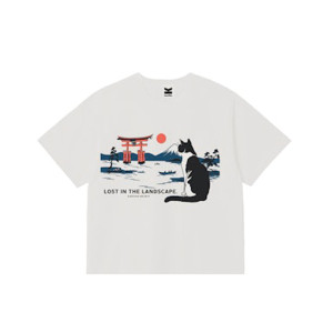 Kaotiko Landscape White T-shirt AS010-01-M002
