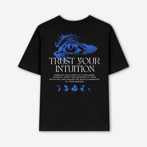 Kaotiko Eye Trust Your Intuition Black T-shirt AQ095-01-G002