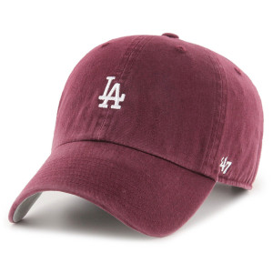 47 Brand Czapka z Daszkiem Los Angeles Dodgers Dark Maroon BASE Runner 47 Clean Up
