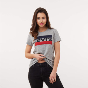 Levi's THE PERFECT GRAPHIC TEE Smokestack Heather