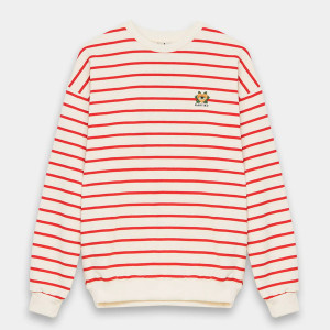 Kaotiko Red Heart Stripes Sweatshirt AL010-03-G002