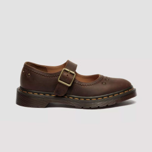 Dr. Martens Mary Jane Flower Crazy Horse Leather Shoes 42391200