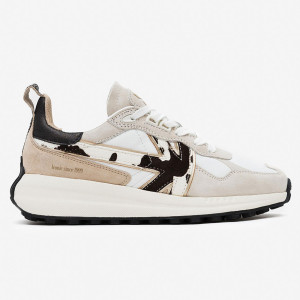 Kaotiko Woman Detroit Glam Off White Cow Sneaker
