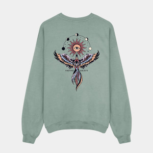 Kaotiko Phoenix Washed Sweatshirt GREEN