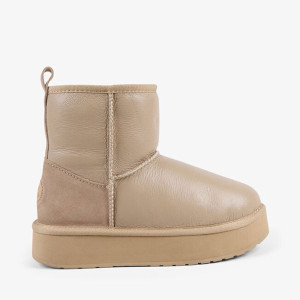 Emu Australia Stinger Mini Flatform Leather Sand