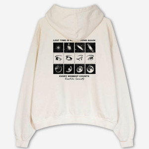 Kaotiko Washed Phases Eyes Bone Sweatshirt AQ087-01-G002