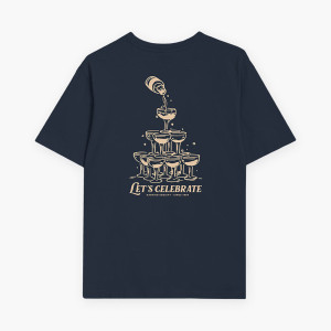 Kaotiko Let's Celebrate Navy T-Shirt AR020-01-G002
