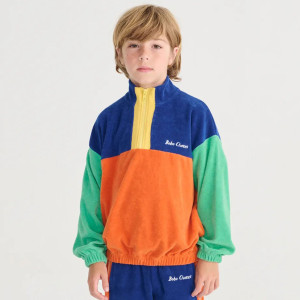 BOBO CHOSES Bluza Dziecięca Zip Color Block