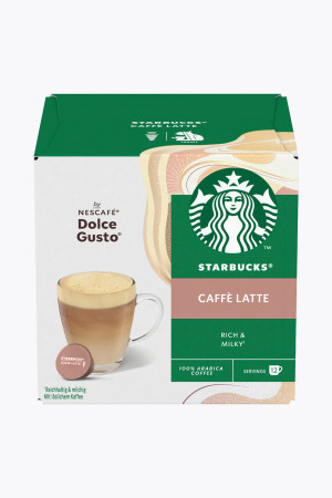 Starbucks S® by NESCAFÉ® Dolce Gusto® Caffè Latte 12 capsules, compatibel met Dolce Gusto®
