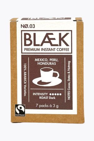 Blaek BLÆK Organic Instant Coffee No. 3 Dark Blend 21g