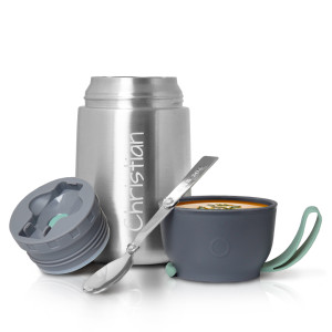 Personalisierte Thermo-Lunchbox aus Edelstahl mit Gravur – 750 ml, auslaufsicher, für Schule und Büro, mit deinem Namen | LOOXIS