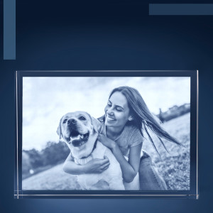 2D-Fotogravur im Glasprisma – Einzigartiges Foto-Geschenk aus Kristallglas, Größe 3XL, 20x30x4cm, Querformat | LOOXIS