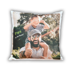 Hochwertiges personalisiertes Fotokissen selbst gestalten – Dein Bild auf einer von vier Stoffarten, Canvas, 40x40cm | LOOXIS