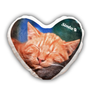 Personalisierbares Herzkissen mit Foto – Wähle aus drei Stoffvarianten, Tolles Geschenk zum Valentinstag, Muttertag, 44x40cm, flauschig | LOOXIS