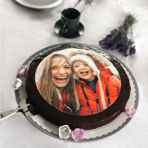 Personalisierter runder Tortenaufleger mit eigenem Foto – Essbares Papier, Tortendeko mit Bild, 18cm Durchmesser | LOOXIS