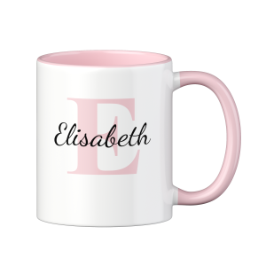 Personalisierte Tasse mit deinem Namen – Individuelles Design für ein tolles Geschenk, Farbe Rosa | LOOXIS