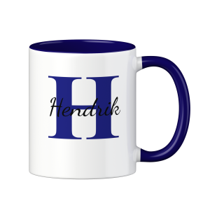 Personalisierte Tasse mit deinem Namen – Individuelles Design für ein tolles Geschenk, Farbe Dunkelblau | LOOXIS
